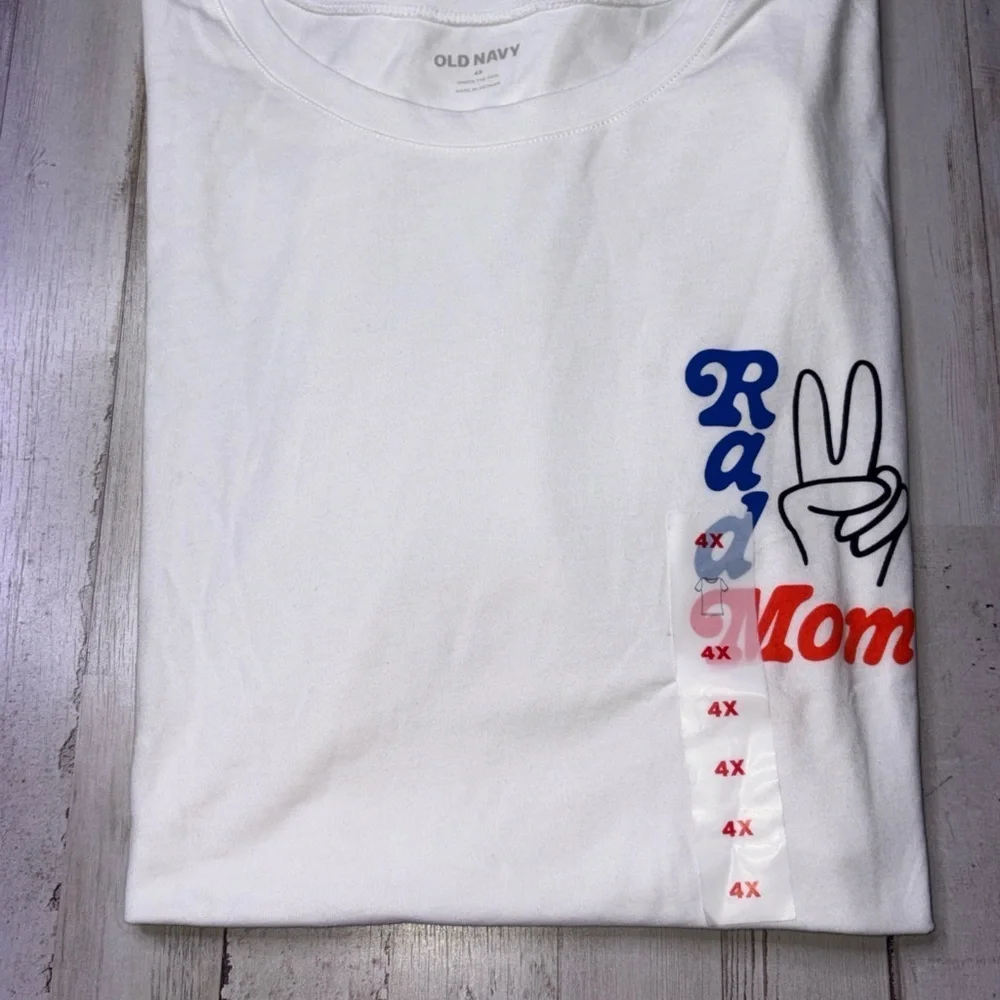 Old Navy Women’s Size 4x White Cotton (Rad Mom)- T-shirt NWT! - Picture 11 of 15